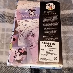 🆕Disney | Minnie Mouse 1 Standard Pillow Case 180 Thread Count No-Iron Percale